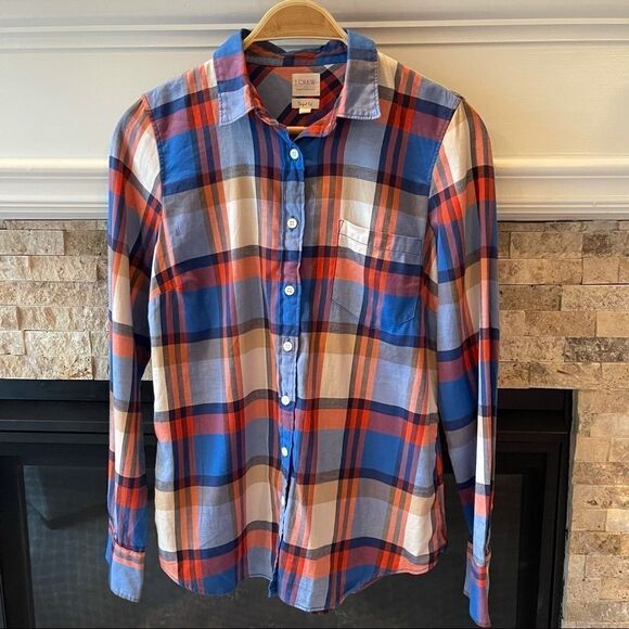 J.Crew Perfect Fit Plaid Button-down Shirt Small - Picture 2 of 3
